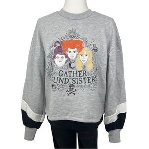 Disney Hocus Pocus Sweatshirt, Gather ‘Round Sisters Gray Juniors XS 1 HALLOWEEN